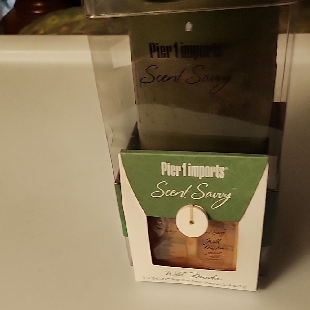 Pier 1 Scentique Fragrance Diffusing Candle Set in Green
